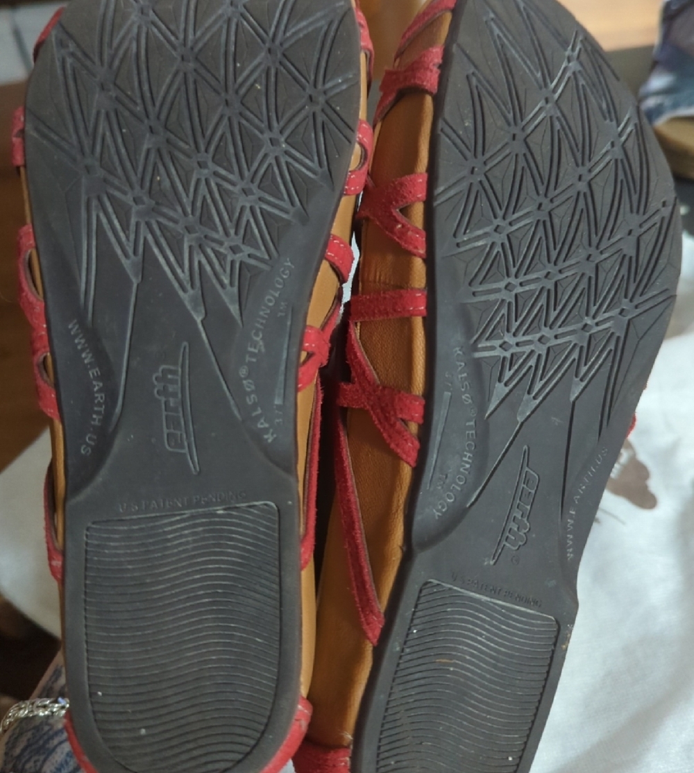 Earth Red Strappy Women's Sandals - Stylish Open-Toe Design - Picture 4 of 7